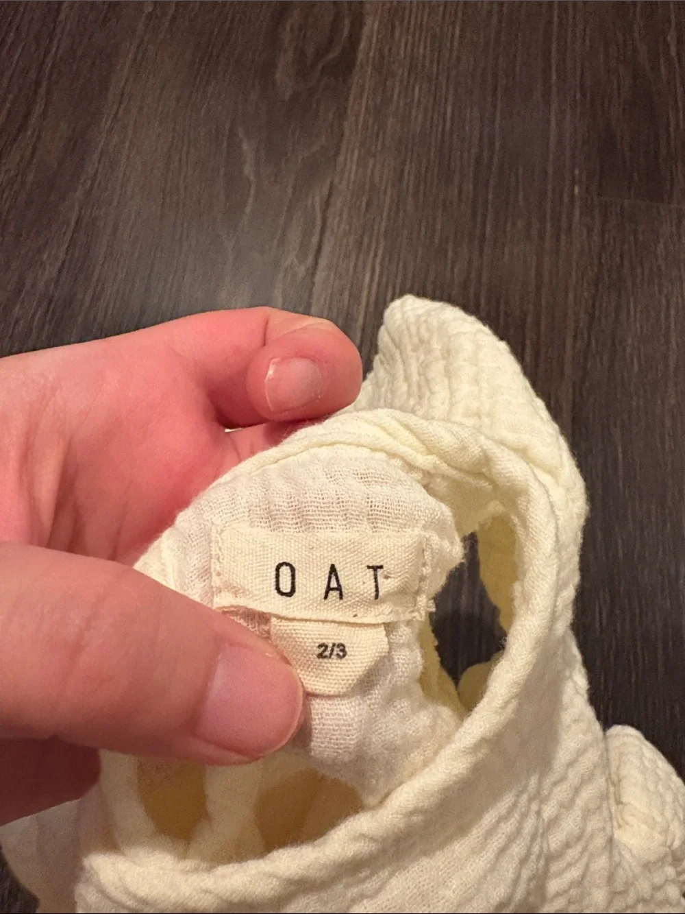 Oat 100% cotton light yellow ruffle sleeve onesie